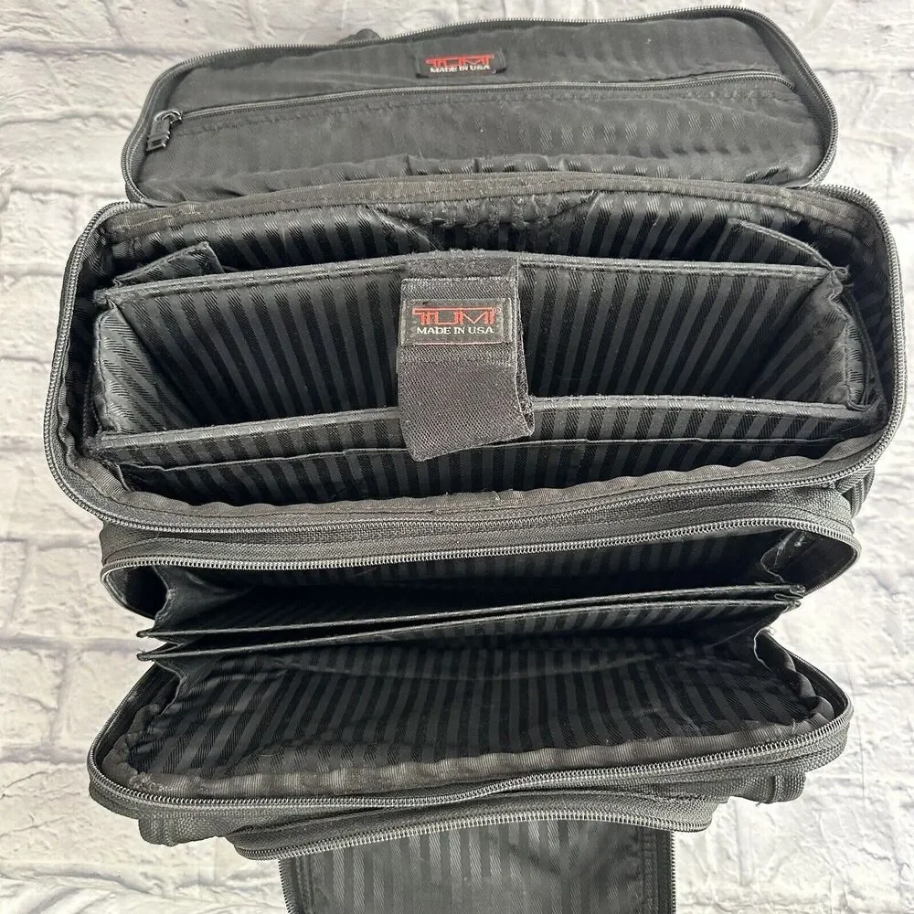 Tumi Alpha Ballistic Briefpack Nylon Canvas Laptop Organizer Briefcase Backpack